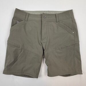 Kuhl Silencr Convertible Shorts Mens 30 Olive Green Ripstop Stretch Hiking Cargo